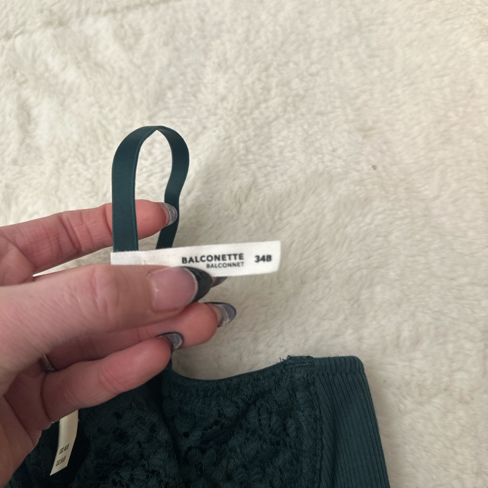 New American eagle aerie show off cozy rib unlined corset bra - Picture 3 of 5